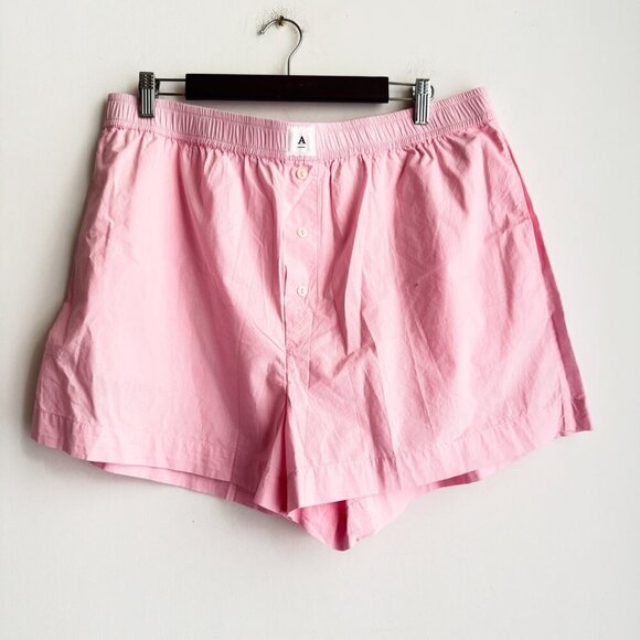 Anthropologie The Wren Boxer Short Cotton Viscose Pink XL - Picture 2 of 3